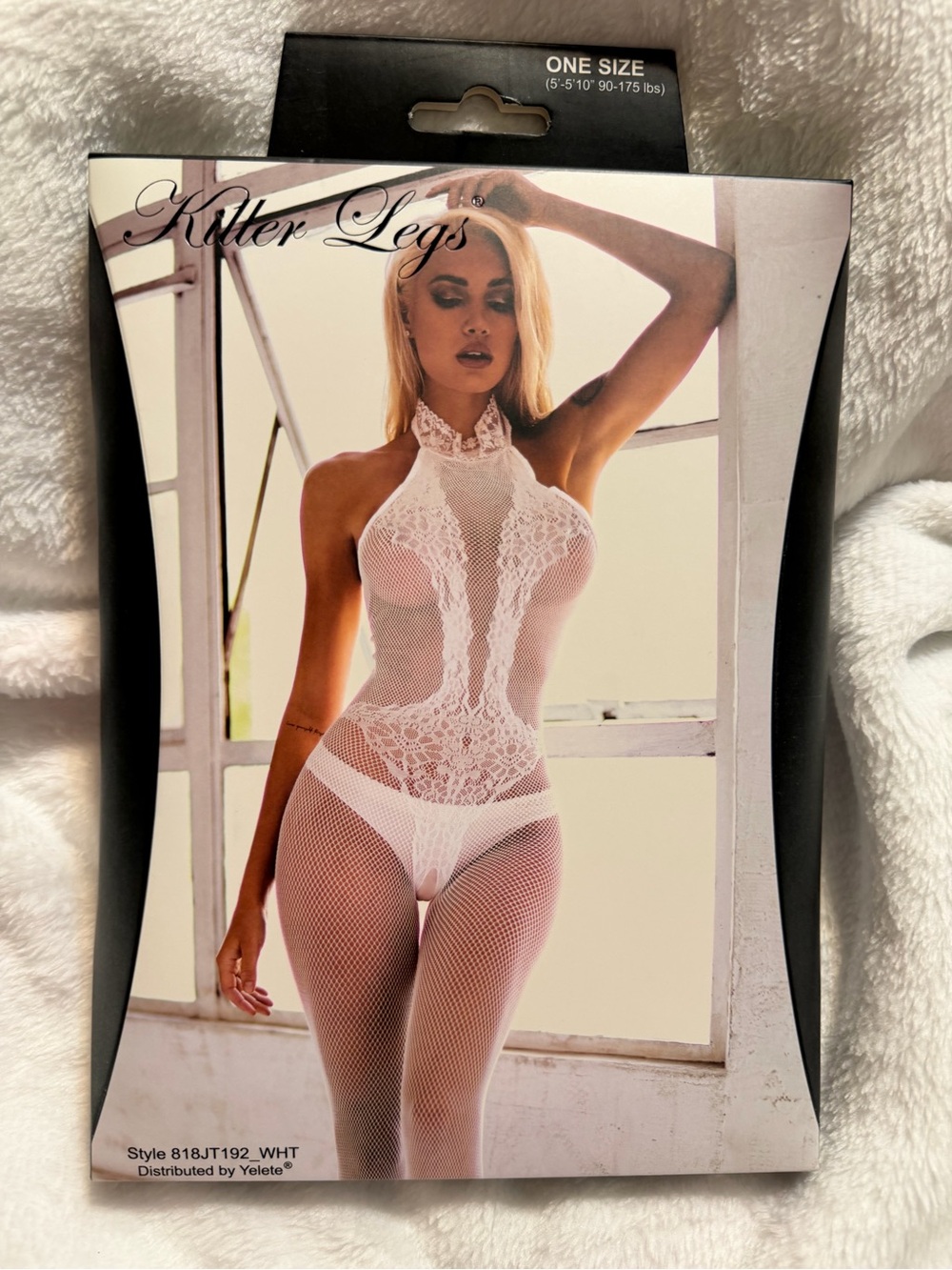 Killer Legs White Lace Halter Bodystocking
